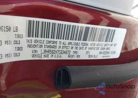 2007 Jeep Grand Cherokee Limited из США, поврежденный, VIN 1J8HR582X7C634672